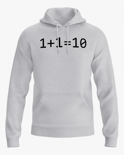 Худі чоловічий з написом 1+1=10 Худі чоловічий з написом 1+1=10