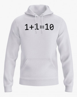 Худі жіночий з написом 1+1=10