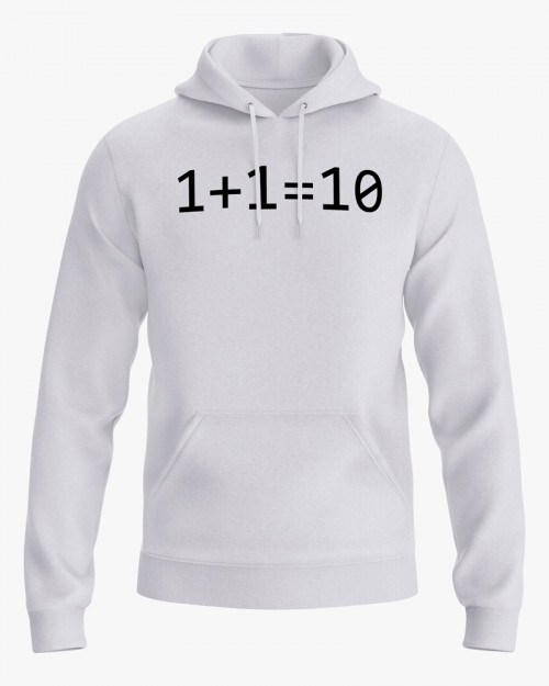 Худі жіночий з написом 1+1=10 Худі жіночий з написом 1+1=10