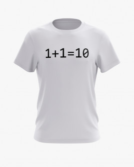 Футболка чоловіча з написом 1+1=10