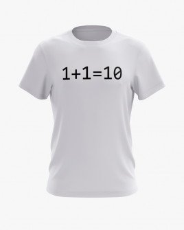 Футболка чоловіча з написом 1+1=10