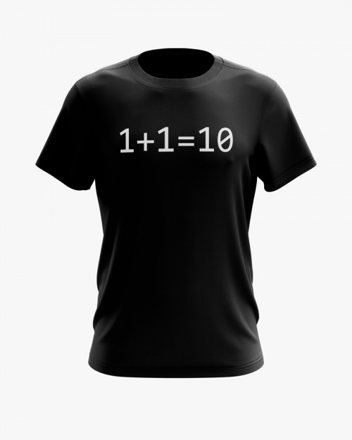 Футболка чоловіча з написом 1+1=10 Футболка чоловіча з написом 1+1=10