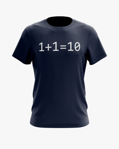Футболка чоловіча з написом 1+1=10 Футболка чоловіча з написом 1+1=10