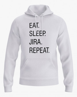 Худі жіночий з написом Eat. Sleep. Jira. Repeat.