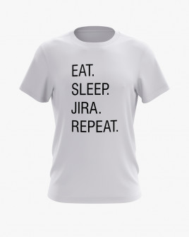 Футболка чоловіча з написом Eat. Sleep. Jira. Repeat.