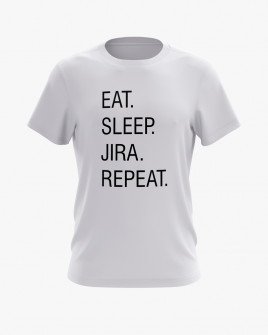 Футболка чоловіча з написом Eat. Sleep. Jira. Repeat.