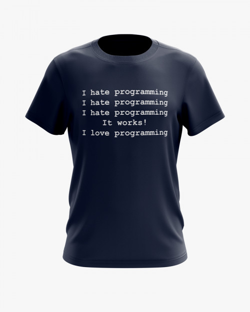 Футболка чоловіча з написом I hate / love programming Футболка чоловіча з написом I hate / love programming