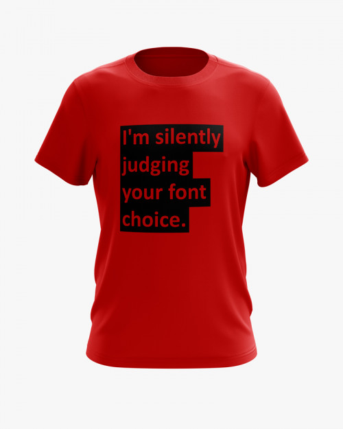 Футболка чоловіча з написом I'm silently judging your font choice Футболка чоловіча з написом I'm silently judging your font choice