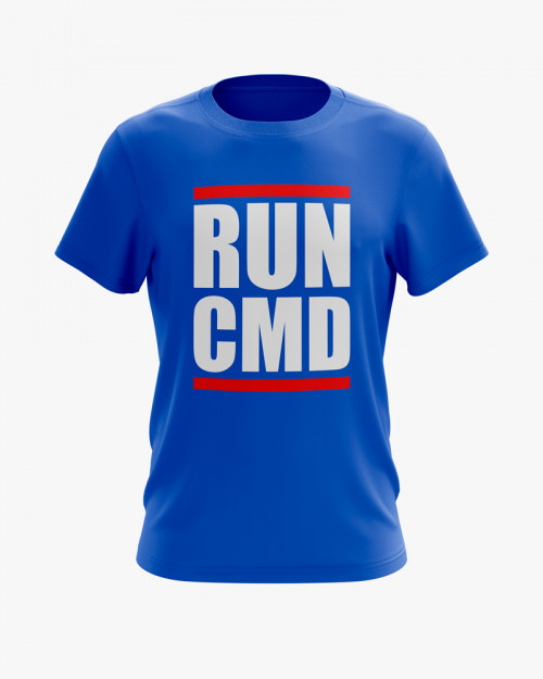 Футболка чоловіча з принтом Run CMD Футболка чоловіча з принтом Run CMD