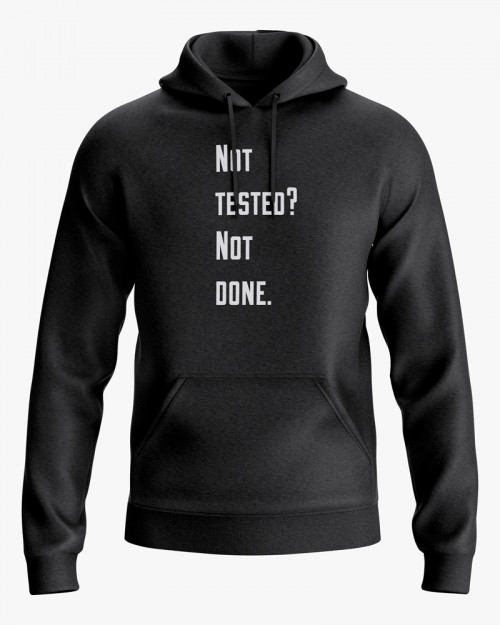 Худі чоловічий з написом Not tested Not done Худі чоловічий з написом Not tested Not done