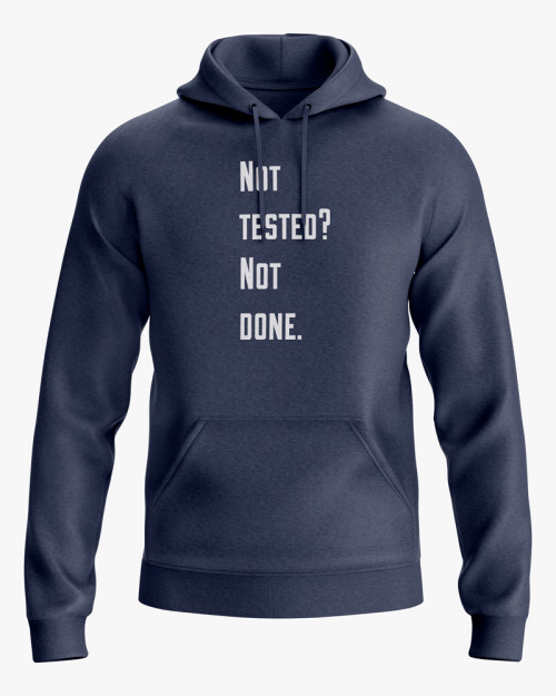 Худі чоловічий з написом Not tested Not done Худі чоловічий з написом Not tested Not done