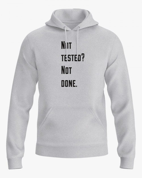 Худі чоловічий з написом Not tested Not done Худі чоловічий з написом Not tested Not done