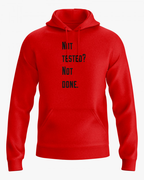 Худі чоловічий з написом Not tested Not done Худі чоловічий з написом Not tested Not done