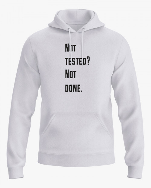 Худі жіночий з написом Not tested Not done Худі жіночий з написом Not tested Not done