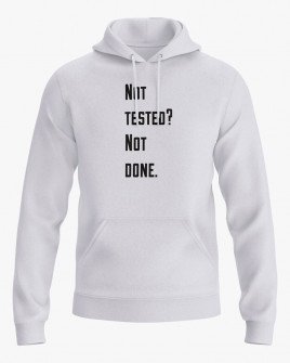 Худі жіночий з написом Not tested Not done