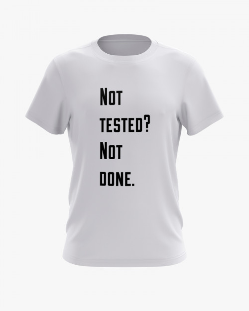 Футболка чоловіча з написом Not tested Not done Футболка чоловіча з написом Not tested Not done