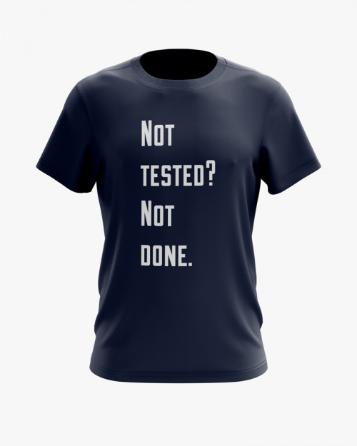 Футболка чоловіча з написом Not tested Not done Футболка чоловіча з написом Not tested Not done