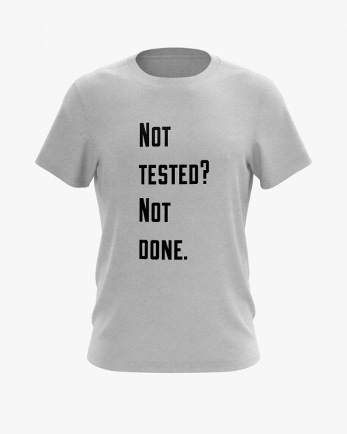 Футболка чоловіча з написом Not tested Not done Футболка чоловіча з написом Not tested Not done