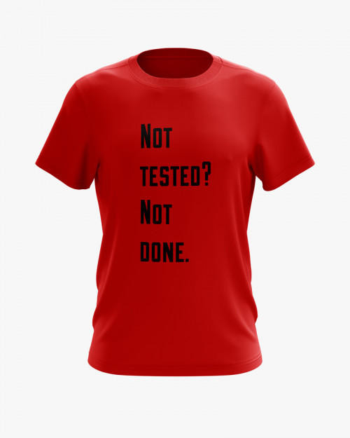 Футболка чоловіча з написом Not tested Not done Футболка чоловіча з написом Not tested Not done