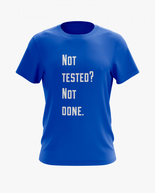 Футболка чоловіча з написом Not tested Not done Футболка чоловіча з написом Not tested Not done