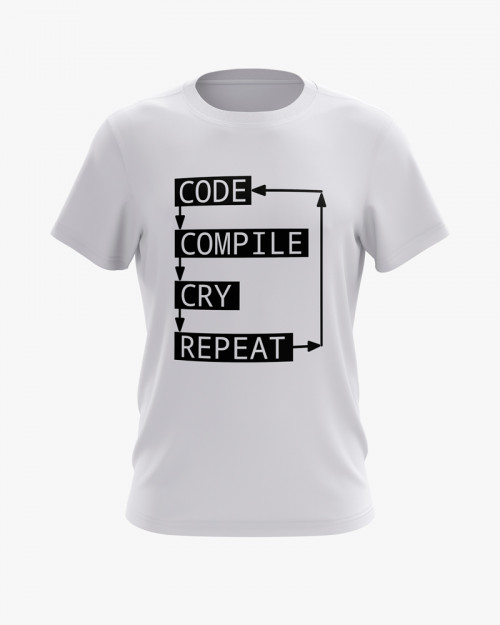 Футболка чоловіча з принтом Coding loop Футболка чоловіча з принтом Coding loop