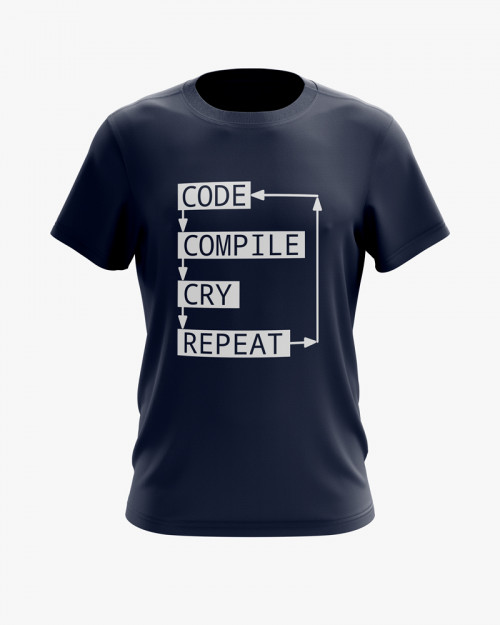 Футболка чоловіча з принтом Coding loop Футболка чоловіча з принтом Coding loop