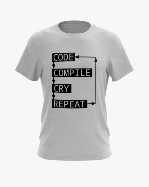 Футболка чоловіча з принтом Coding loop Футболка чоловіча з принтом Coding loop