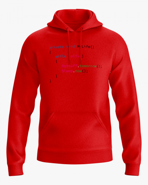 Худі чоловічий з принтом My life code Худі чоловічий з принтом My life code