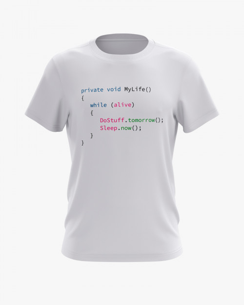 Футболка чоловіча з принтом My life code Футболка чоловіча з принтом My life code