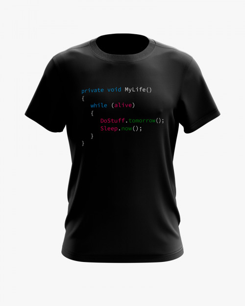 Футболка чоловіча з принтом My life code Футболка чоловіча з принтом My life code