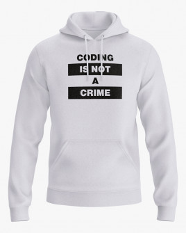 Худі чоловічий з принтом Coding is not a crime