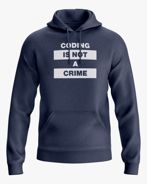Худі чоловічий з принтом Coding is not a crime Худі чоловічий з принтом Coding is not a crime