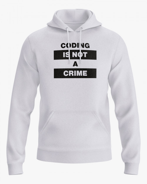 Худі жіночий з принтом Coding is not a crime Худі жіночий з принтом Coding is not a crime
