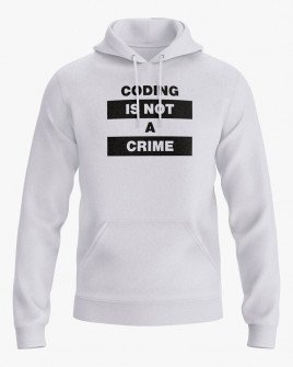 Худі жіночий з принтом Coding is not a crime