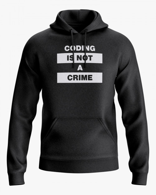 Худі жіночий з принтом Coding is not a crime Худі жіночий з принтом Coding is not a crime