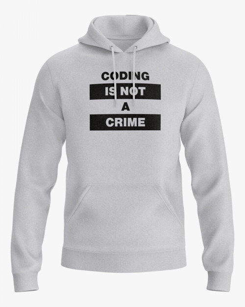 Худі жіночий з принтом Coding is not a crime Худі жіночий з принтом Coding is not a crime