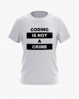 Футболка чоловіча з принтом Coding is not a crime