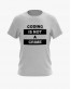 Футболка чоловіча з принтом Coding is not a crime Футболка чоловіча з принтом Coding is not a crime