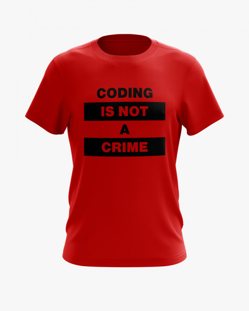 Футболка чоловіча з принтом Coding is not a crime Футболка чоловіча з принтом Coding is not a crime