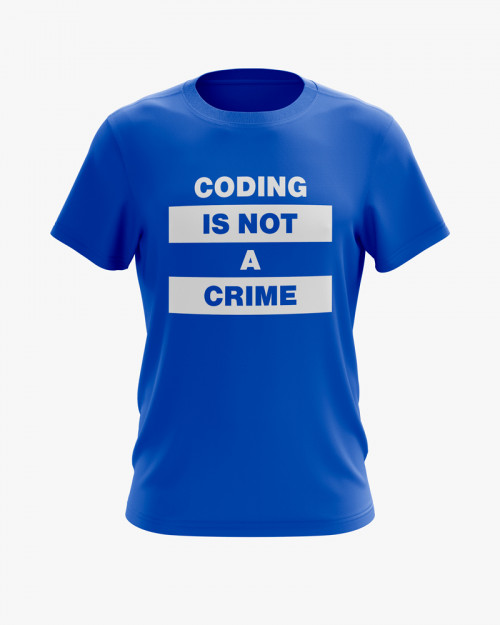 Футболка чоловіча з принтом Coding is not a crime Футболка чоловіча з принтом Coding is not a crime