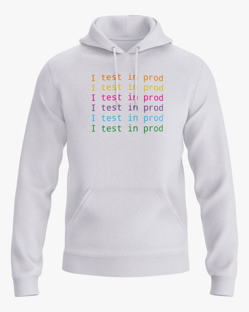 Худі жіночий з принтом I test in prod Худі жіночий з принтом I test in prod