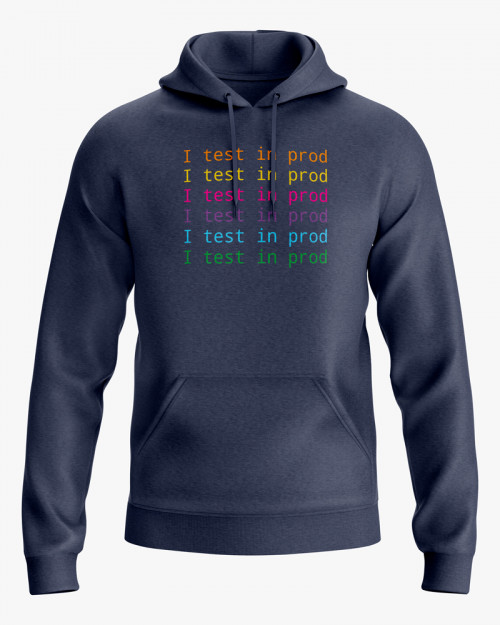 Худі жіночий з принтом I test in prod Худі жіночий з принтом I test in prod