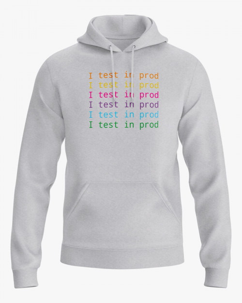 Худі жіночий з принтом I test in prod Худі жіночий з принтом I test in prod