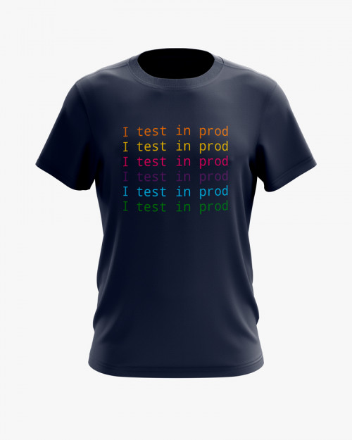 Футболка чоловіча з принтом I test in prod Футболка чоловіча з принтом I test in prod