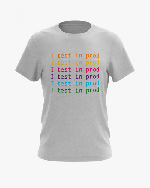 Футболка чоловіча з принтом I test in prod Футболка чоловіча з принтом I test in prod
