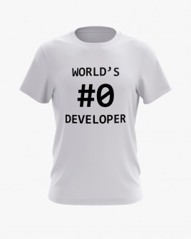 Футболка чоловіча з принтом Worlds 0 developer