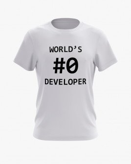 Футболка чоловіча з принтом Worlds 0 developer