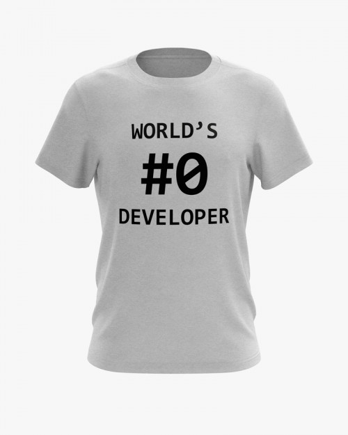 Футболка чоловіча з принтом Worlds 0 developer Футболка чоловіча з принтом Worlds 0 developer