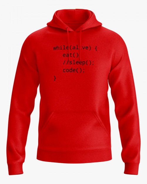 Худі жіночий з принтом While alive eat sleep code Худі жіночий з принтом While alive eat sleep code