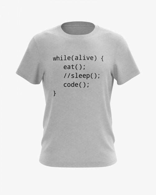 Футболка чоловіча з принтом While alive eat sleep code Футболка чоловіча з принтом While alive eat sleep code